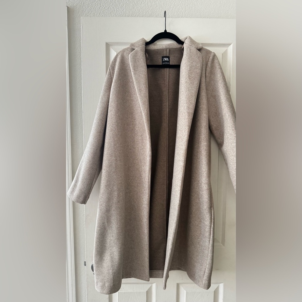 Zara Classic Tan Wool Coat